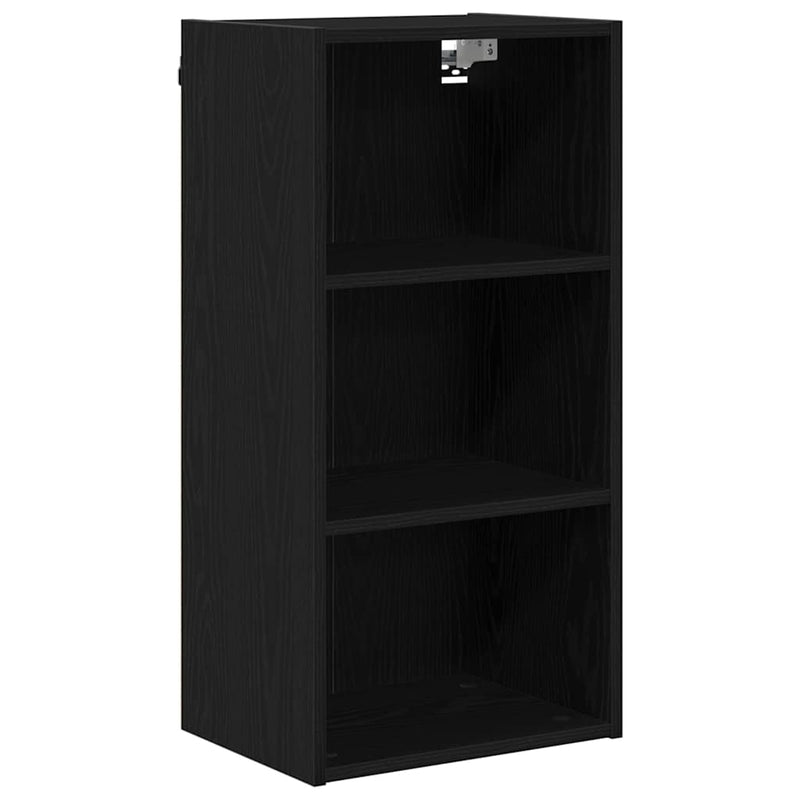 vidaXL Hanging Cabinet Black Oak 40 x 29,5 x 80 cm Engineered Wood