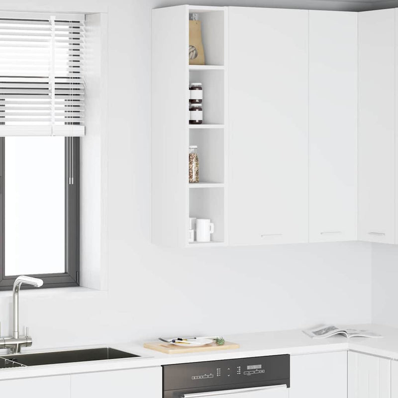 vidaXL Hanging Cabinet White 20 x 29,5 x 100 cm Engineered Wood