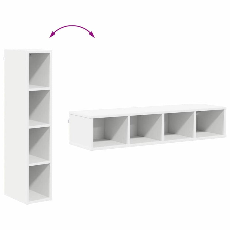 vidaXL Hanging Cabinet White 20 x 29,5 x 100 cm Engineered Wood