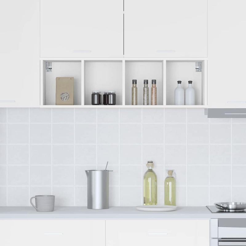 vidaXL Hanging Cabinet White 30 x 29,5 x 100 cm Engineered Wood