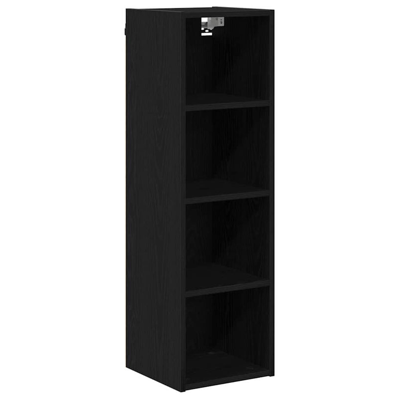 vidaXL Hanging Cabinet Black Oak 30 x 29,5 x 100 cm Engineered Wood