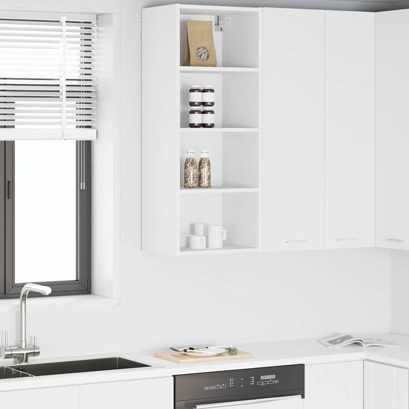 vidaXL Hanging Cabinet White 40 x 29,5 x 100 cm Engineered Wood