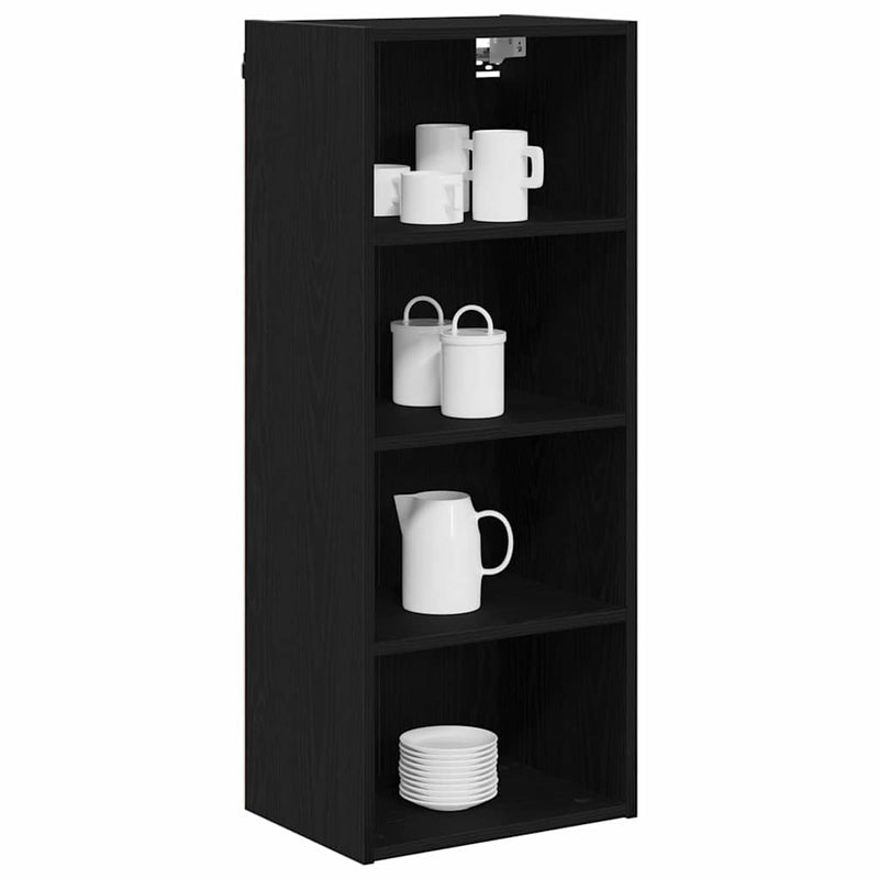 vidaXL Hanging Cabinet Black Oak 40 x 29,5 x 100 cm Engineered Wood