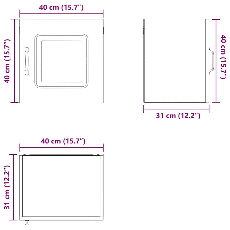 vidaXL Kitchen Cabinet Kalmar White 40 x 31 x 40 cm Engineered Wood