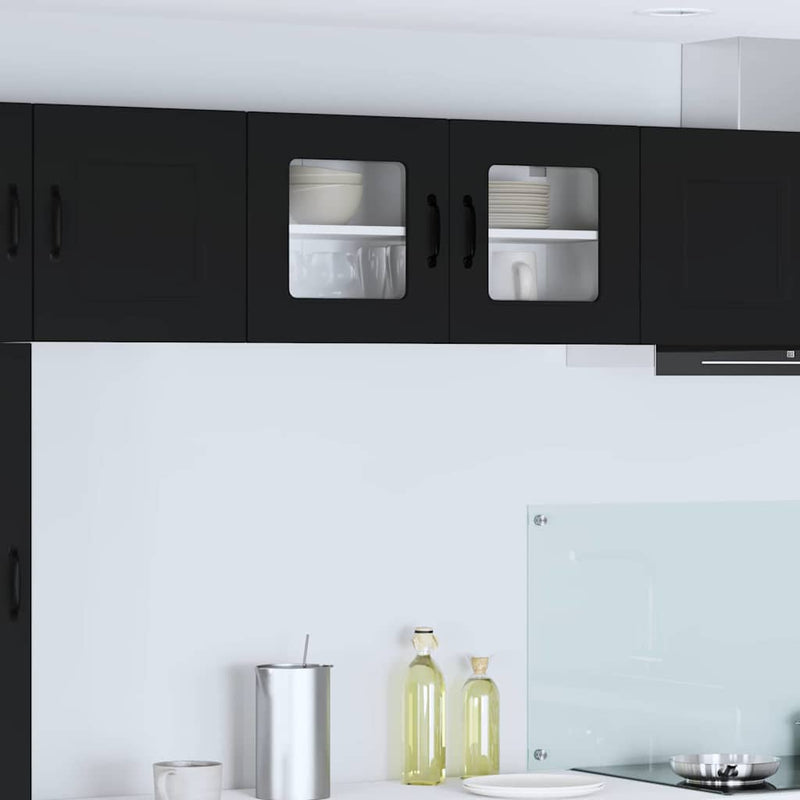 vidaXL Kitchen Cabinet Kalmar Black 80 x 31 x 40 cm Engineered Wood