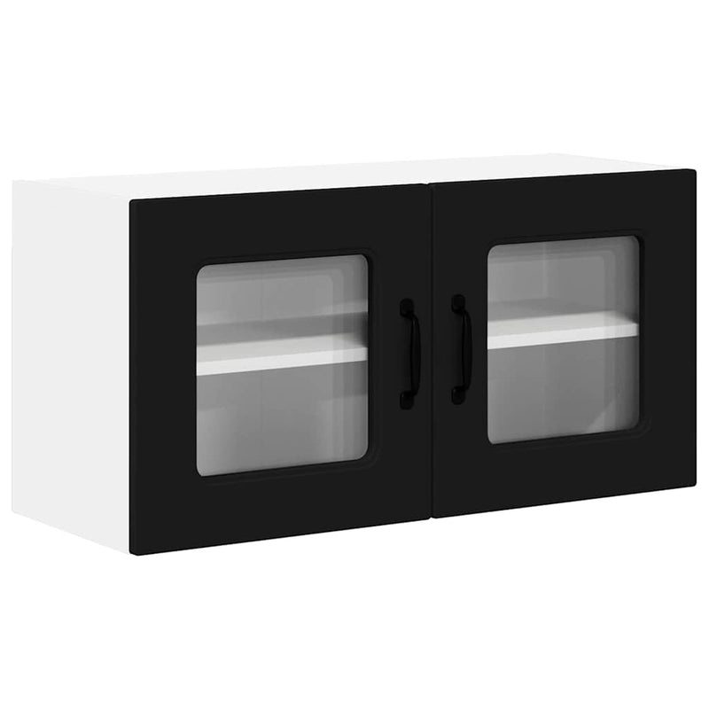 vidaXL Kitchen Cabinet Kalmar Black 80 x 31 x 40 cm Engineered Wood