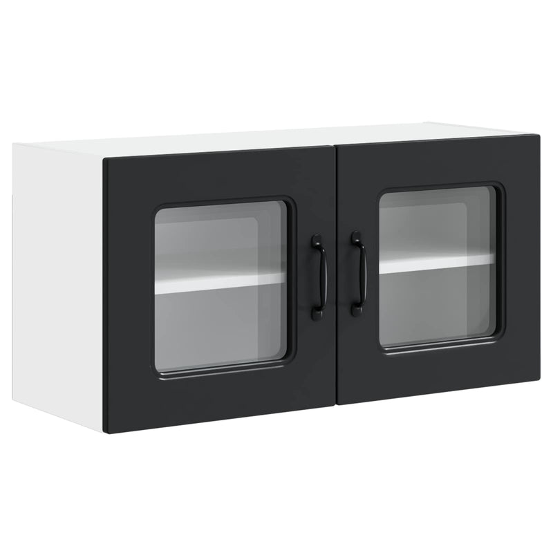 vidaXL Kitchen Cabinet Kalmar Black 80 x 31 x 40 cm Engineered Wood