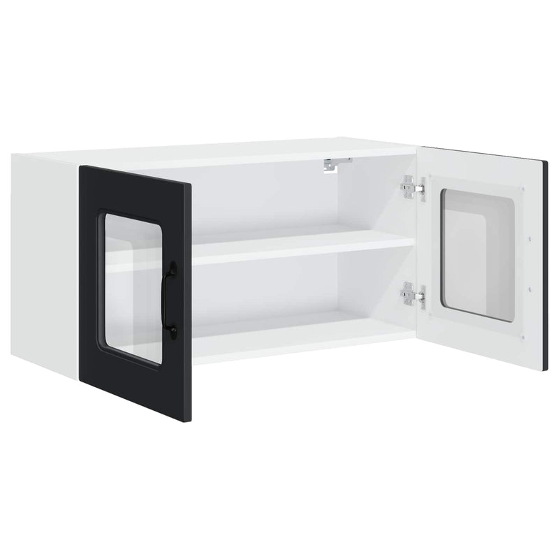 vidaXL Kitchen Cabinet Kalmar Black 80 x 31 x 40 cm Engineered Wood