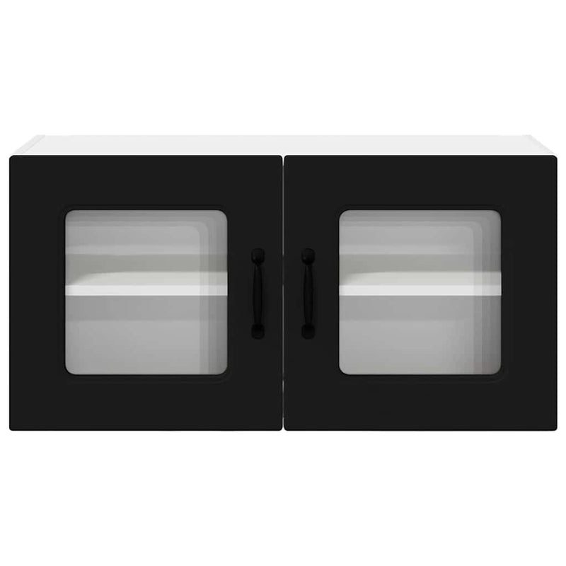 vidaXL Kitchen Cabinet Kalmar Black 80 x 31 x 40 cm Engineered Wood