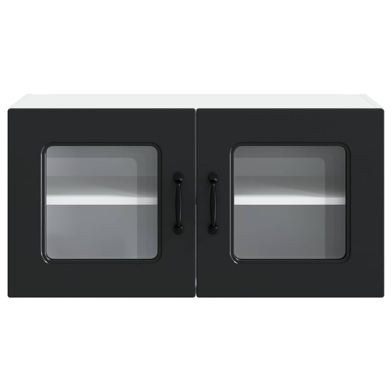 vidaXL Kitchen Cabinet Kalmar Black 80 x 31 x 40 cm Engineered Wood