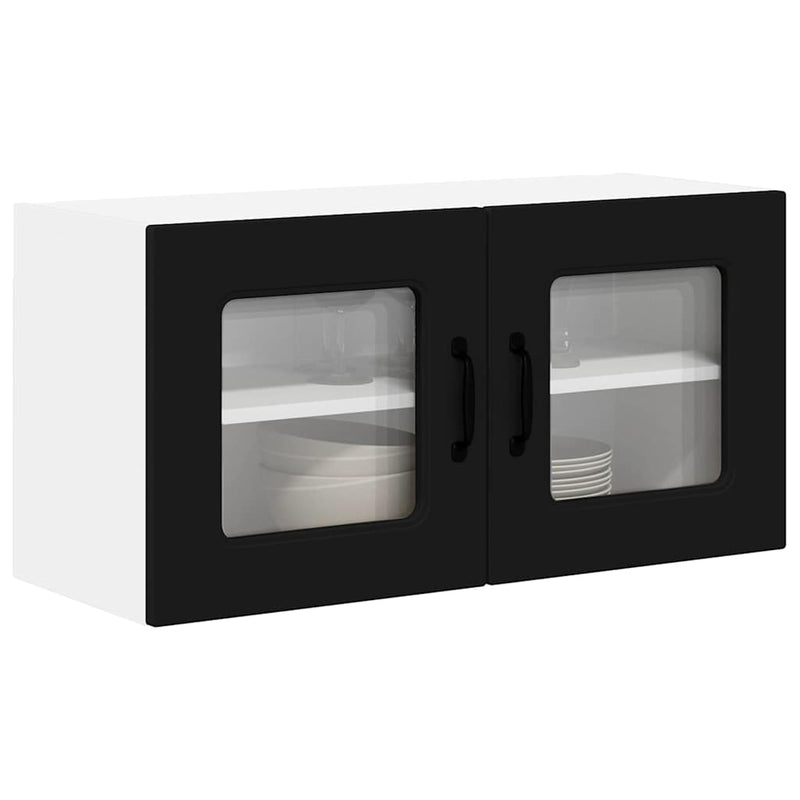 vidaXL Kitchen Cabinet Kalmar Black 80 x 31 x 40 cm Engineered Wood