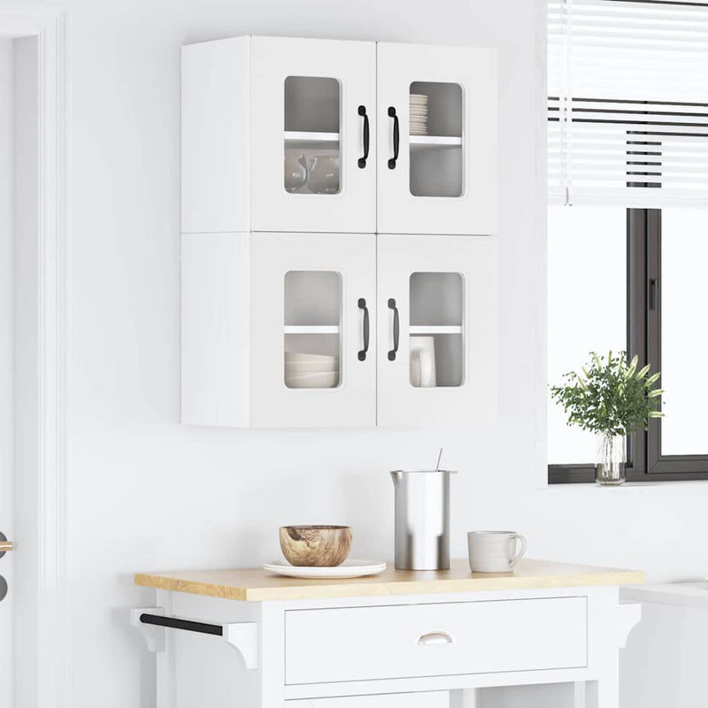 vidaXL Kitchen Cabinet with Storage Kalmar 2 pcs White 60 x 31 x 40 cm