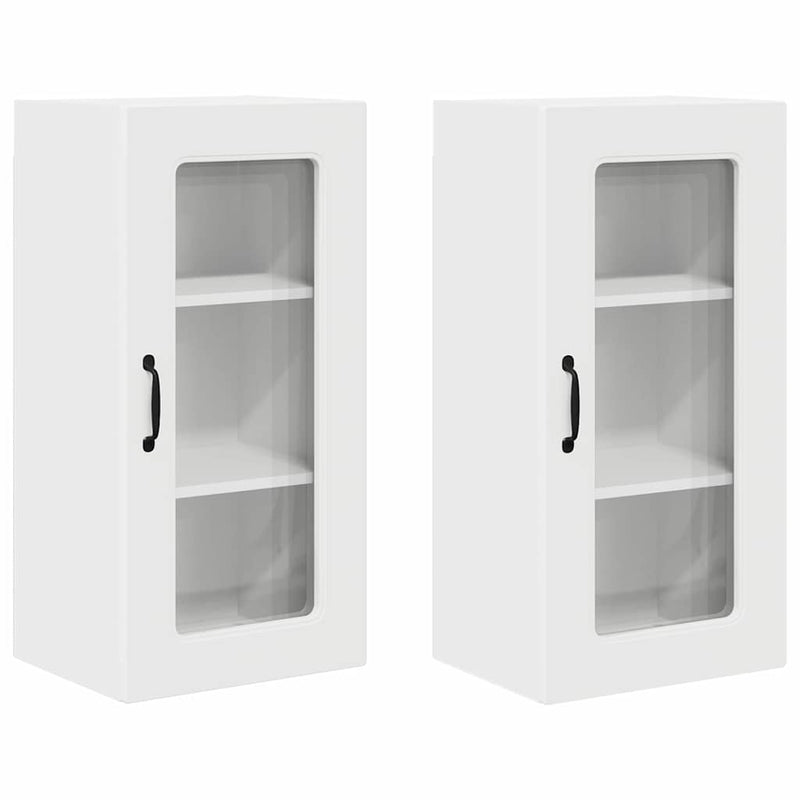vidaXL Kitchen Cabinet with Storage Kalmar 2 pcs White 40 x 31 x 80 cm