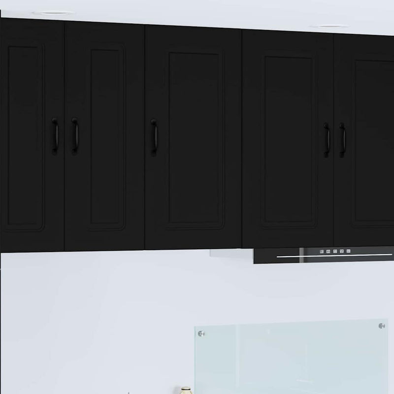 vidaXL Kitchen Cabinet Kalmar Black 40 x 31 x 80 cm Engineered Wood