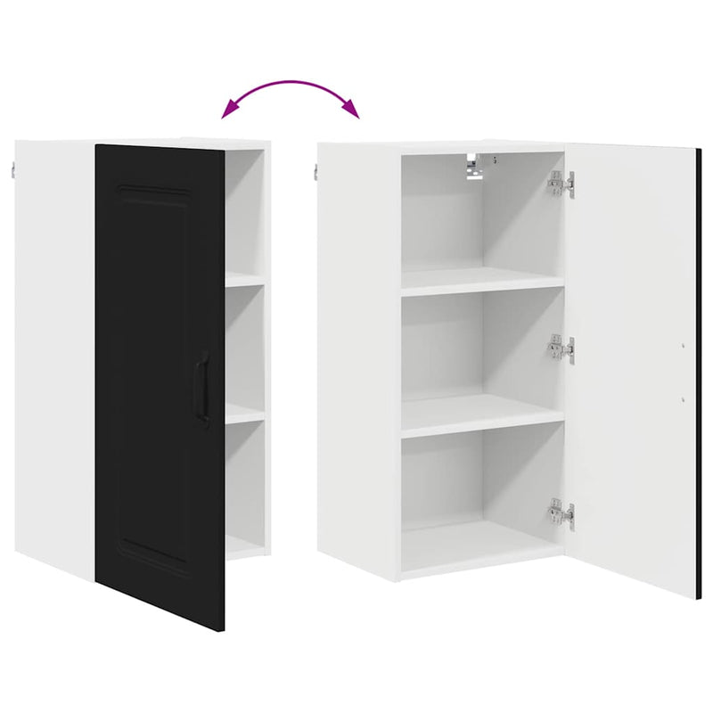 vidaXL Kitchen Cabinet Kalmar Black 40 x 31 x 80 cm Engineered Wood