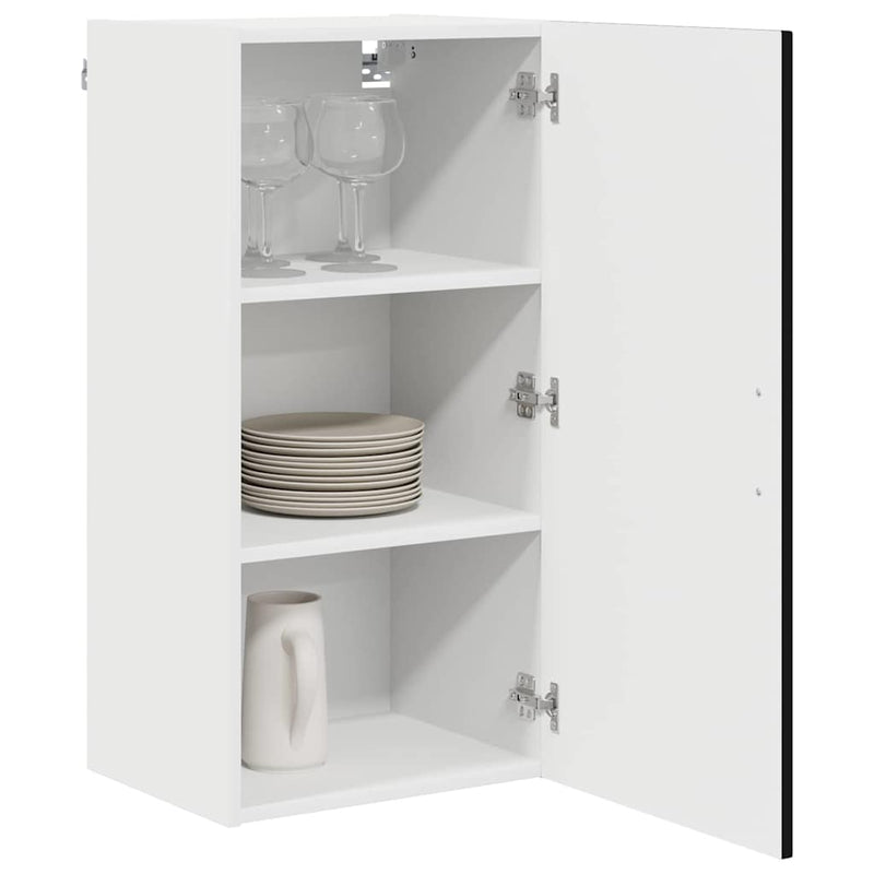 vidaXL Kitchen Cabinet Kalmar Black 40 x 31 x 80 cm Engineered Wood