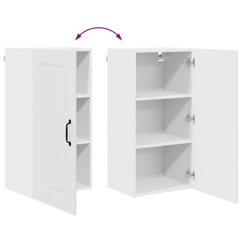 vidaXL Kitchen Cabinet Kalmar High Gloss White 40 x 31 x 80 cm