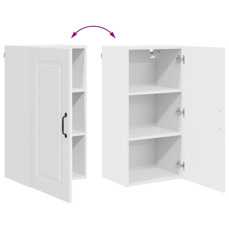 vidaXL Kitchen Cabinet Kalmar High Gloss White 40 x 31 x 80 cm