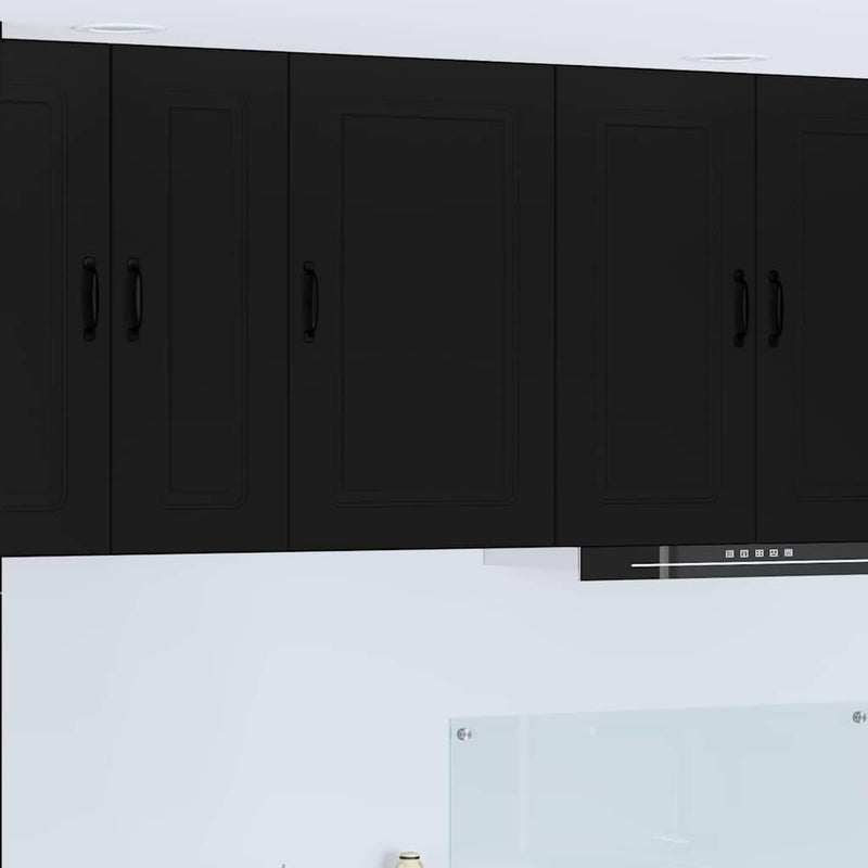 vidaXL Kitchen Cabinet Kalmar Black 50 x 31 x 80 cm Engineered Wood