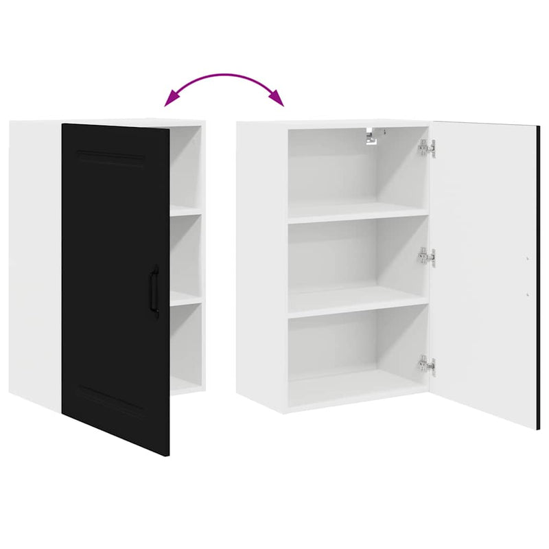 vidaXL Kitchen Cabinet Kalmar Black 50 x 31 x 80 cm Engineered Wood