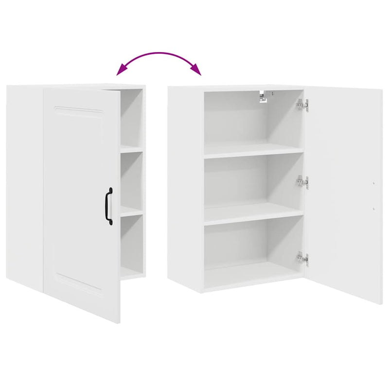 vidaXL Kitchen Cabinet Kalmar High Gloss White 50 x 31 x 80 cm