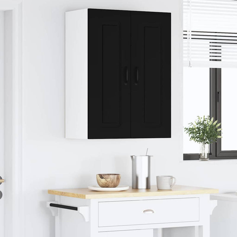 vidaXL Kitchen Cabinet Kalmar Black 60 x 31 x 80 cm Engineered Wood