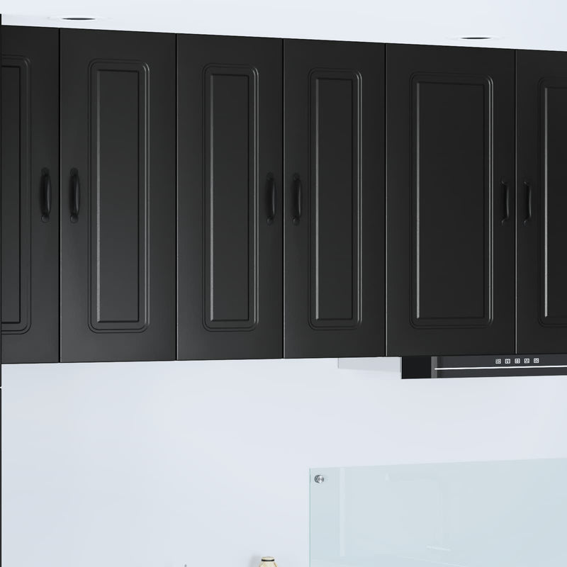 vidaXL Kitchen Cabinet Kalmar Black 60 x 31 x 80 cm Engineered Wood