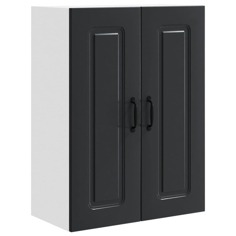 vidaXL Kitchen Cabinet Kalmar Black 60 x 31 x 80 cm Engineered Wood