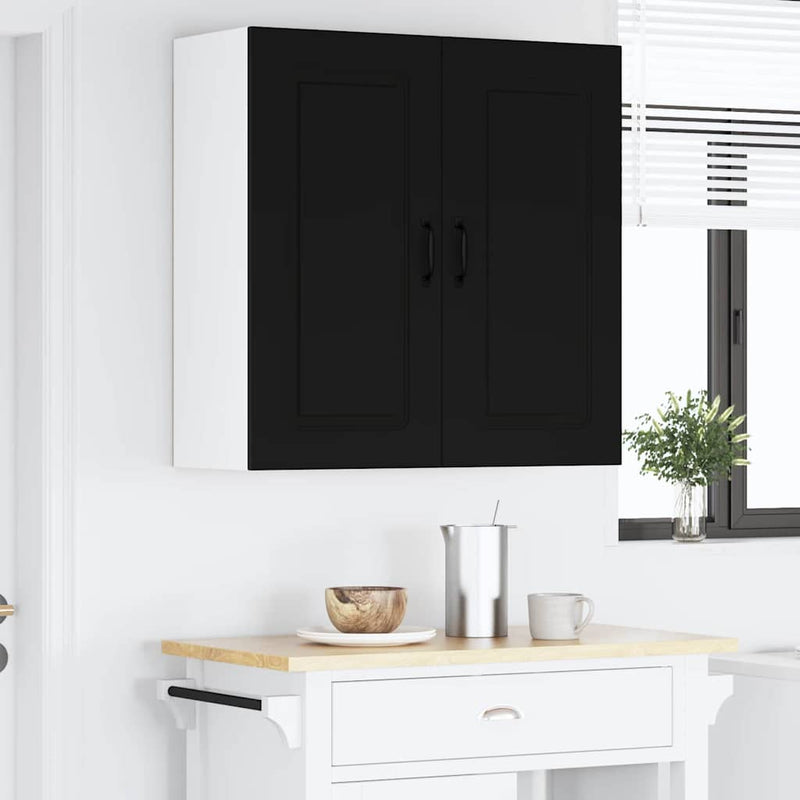 vidaXL Kitchen Cabinet Kalmar Black 80 x 31 x 80 cm Engineered Wood