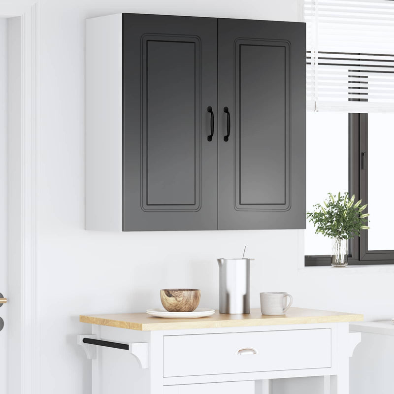 vidaXL Kitchen Cabinet Kalmar Black 80 x 31 x 80 cm Engineered Wood