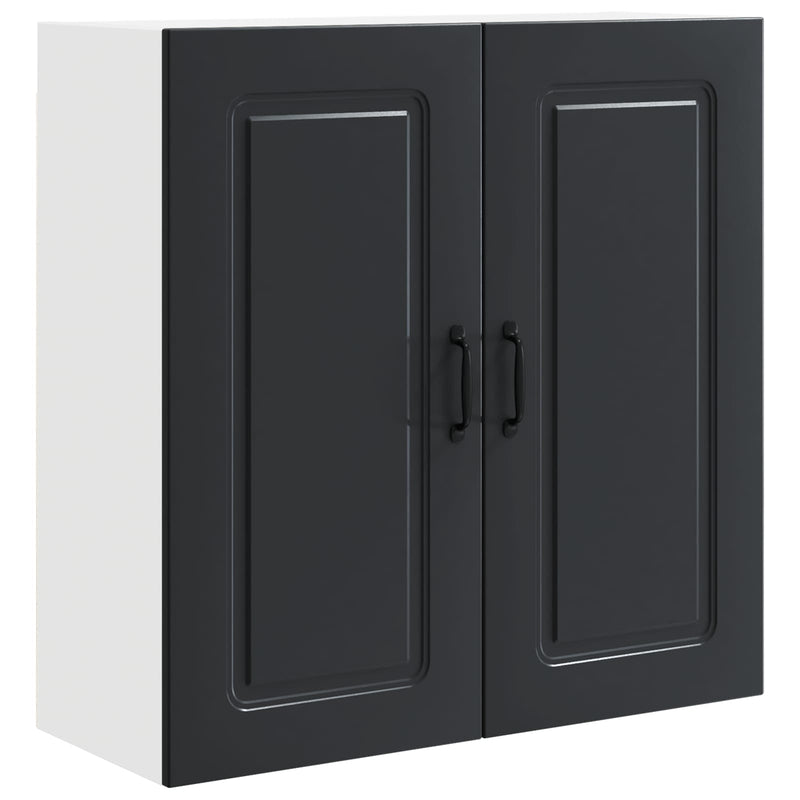 vidaXL Kitchen Cabinet Kalmar Black 80 x 31 x 80 cm Engineered Wood