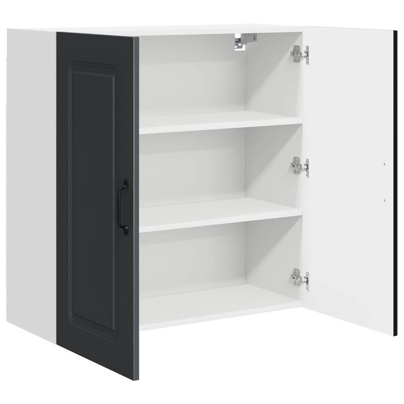 vidaXL Kitchen Cabinet Kalmar Black 80 x 31 x 80 cm Engineered Wood