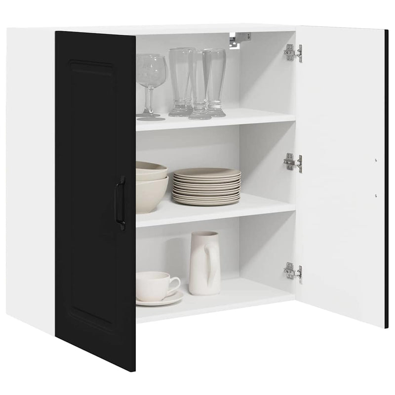 vidaXL Kitchen Cabinet Kalmar Black 80 x 31 x 80 cm Engineered Wood