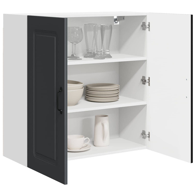 vidaXL Kitchen Cabinet Kalmar Black 80 x 31 x 80 cm Engineered Wood