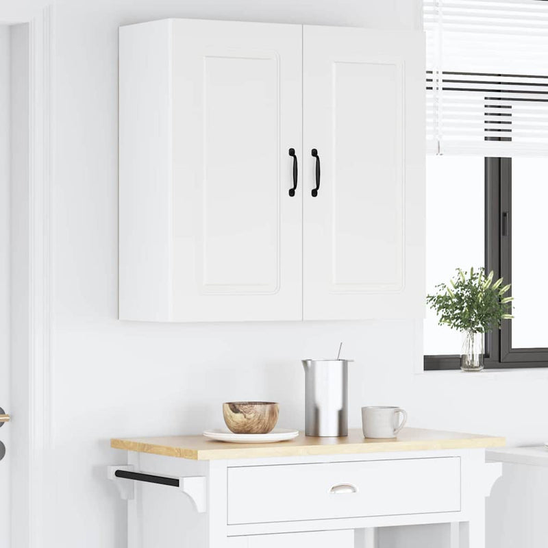 vidaXL Kitchen Cabinet Kalmar High Gloss White 80 x 31 x 80 cm