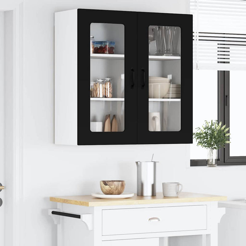 vidaXL Kitchen Cabinet Kalmar Black 80 x 31 x 80 cm Engineered Wood