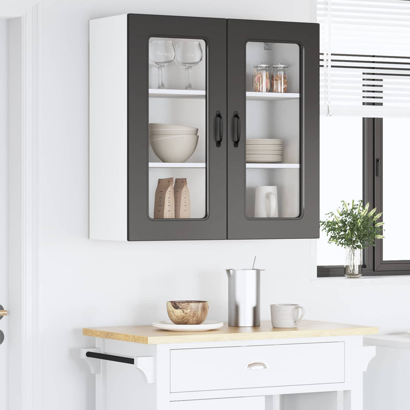vidaXL Kitchen Cabinet Kalmar Black 80 x 31 x 80 cm Engineered Wood