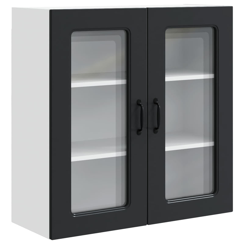 vidaXL Kitchen Cabinet Kalmar Black 80 x 31 x 80 cm Engineered Wood
