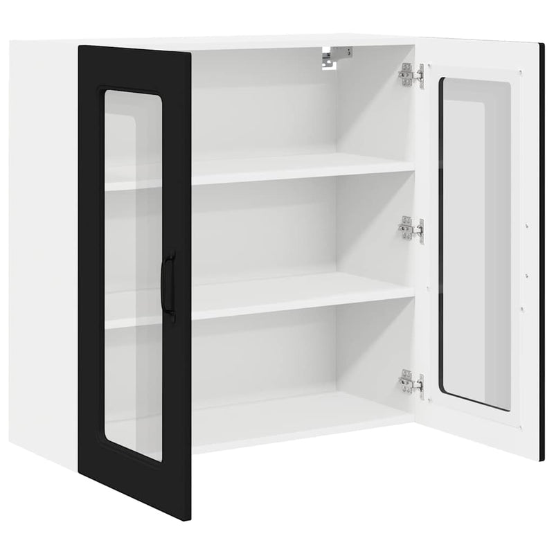 vidaXL Kitchen Cabinet Kalmar Black 80 x 31 x 80 cm Engineered Wood