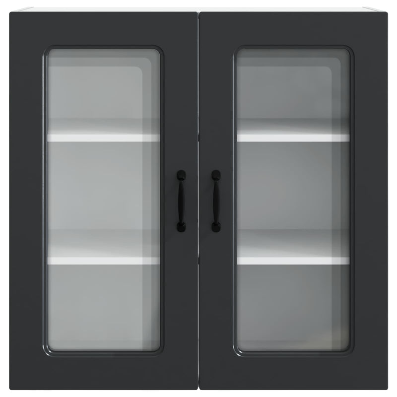 vidaXL Kitchen Cabinet Kalmar Black 80 x 31 x 80 cm Engineered Wood