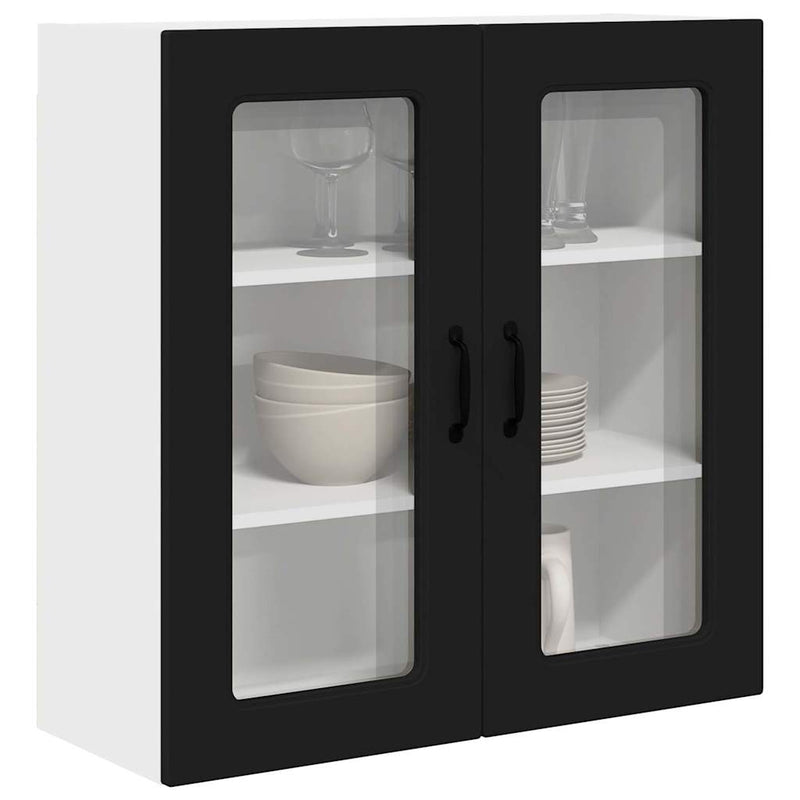 vidaXL Kitchen Cabinet Kalmar Black 80 x 31 x 80 cm Engineered Wood