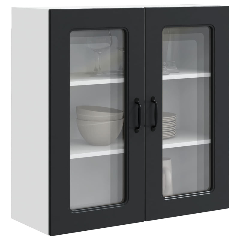 vidaXL Kitchen Cabinet Kalmar Black 80 x 31 x 80 cm Engineered Wood