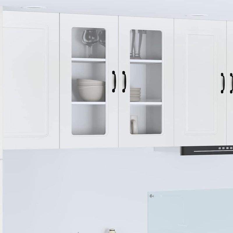 vidaXL Kitchen Cabinet Kalmar High Gloss White 80 x 31 x 80 cm