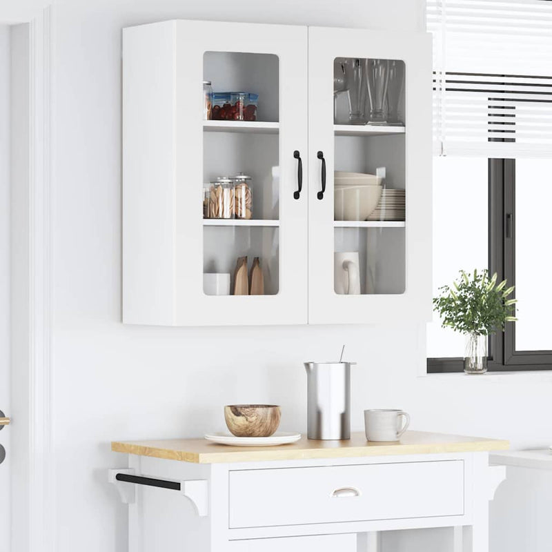 vidaXL Kitchen Cabinet Kalmar High Gloss White 80 x 31 x 80 cm