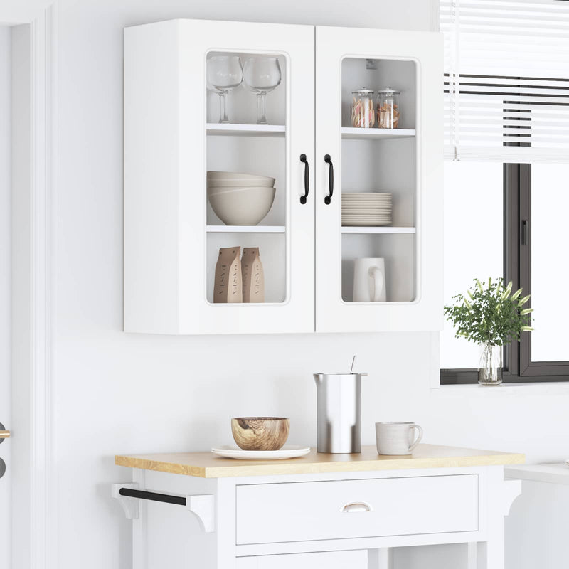 vidaXL Kitchen Cabinet Kalmar High Gloss White 80 x 31 x 80 cm