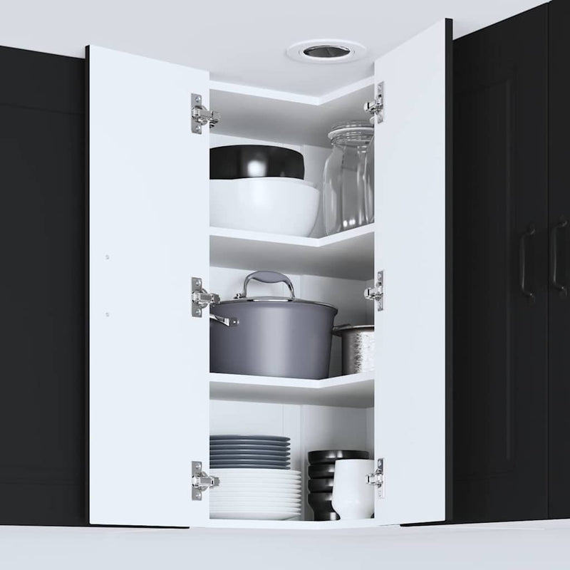 vidaXL Kitchen Cabinet Kalmar Black 57 x 57 x 80 cm Engineered Wood