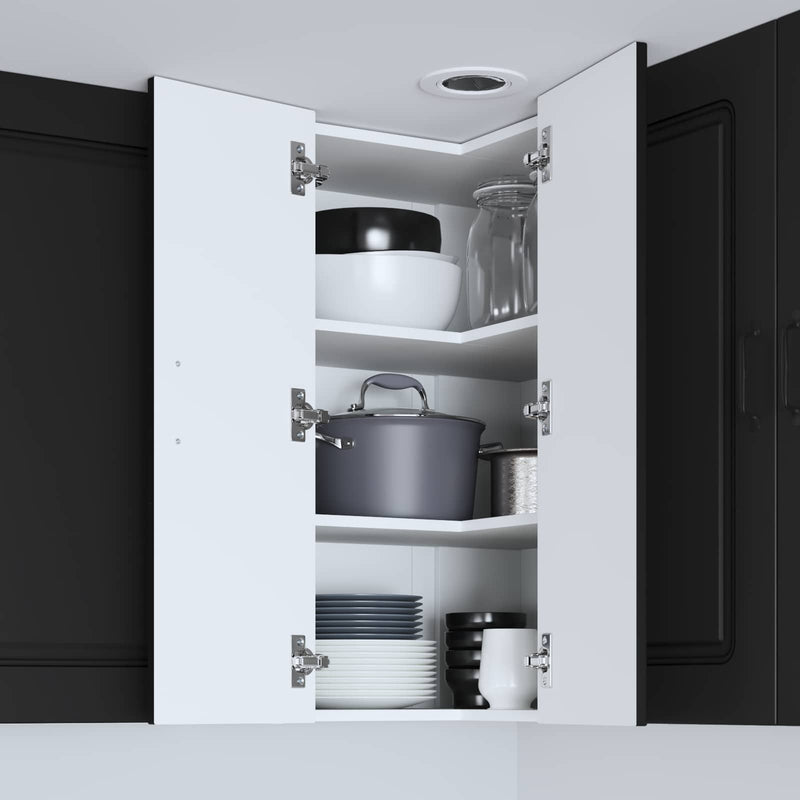 vidaXL Kitchen Cabinet Kalmar Black 57 x 57 x 80 cm Engineered Wood