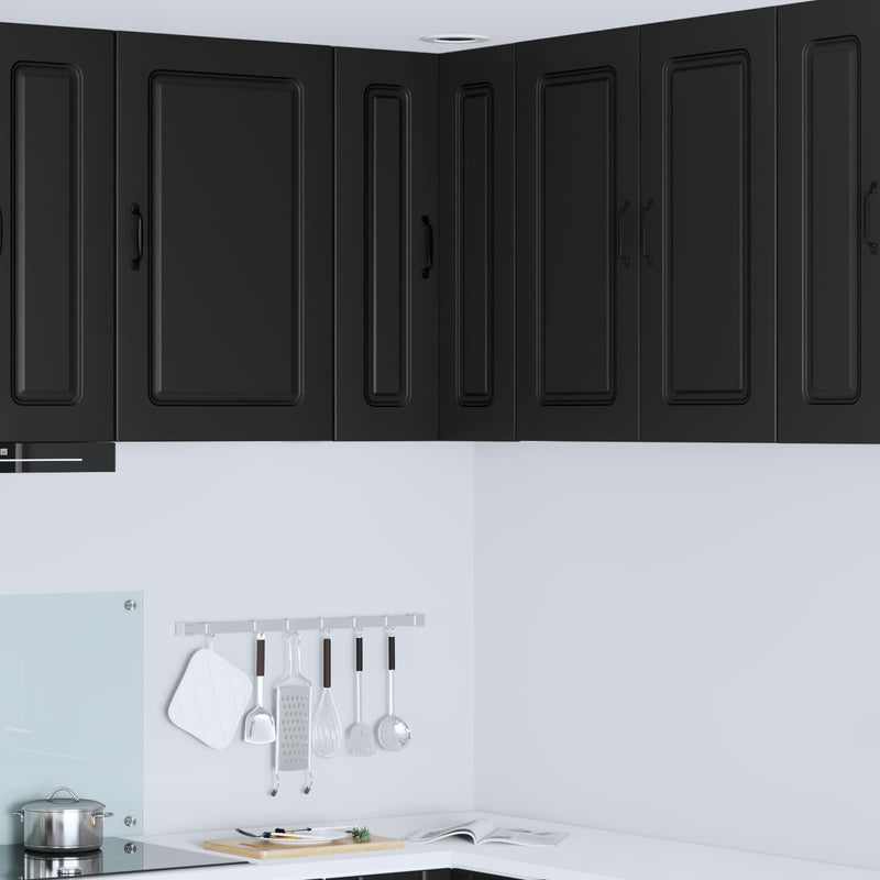 vidaXL Kitchen Cabinet Kalmar Black 57 x 57 x 80 cm Engineered Wood