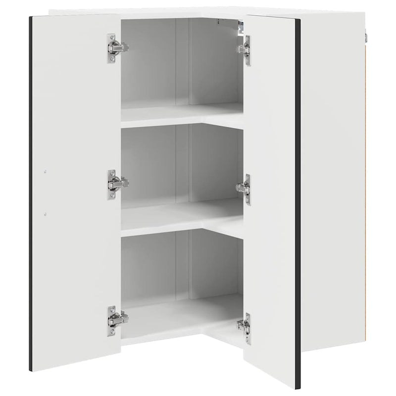 vidaXL Kitchen Cabinet Kalmar Black 57 x 57 x 80 cm Engineered Wood