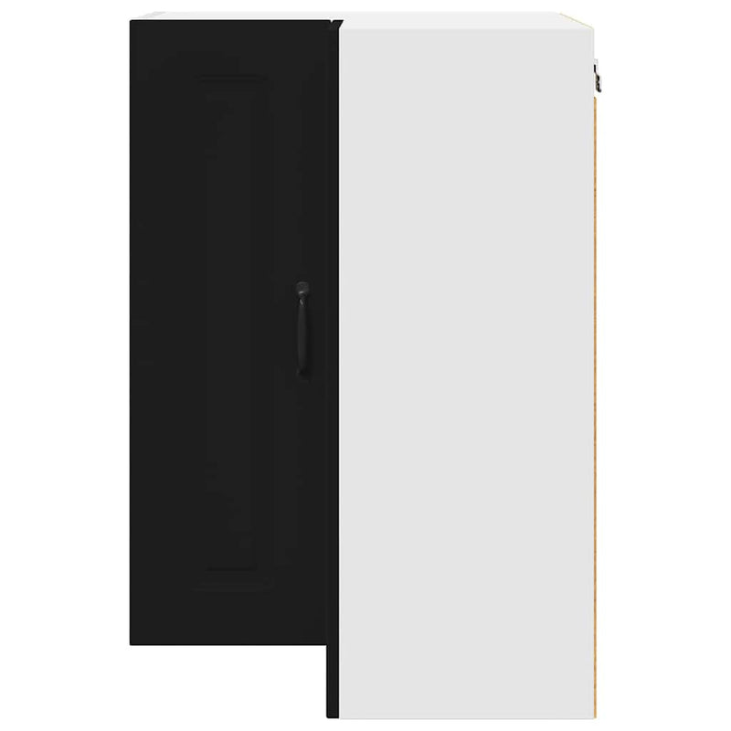 vidaXL Kitchen Cabinet Kalmar Black 57 x 57 x 80 cm Engineered Wood
